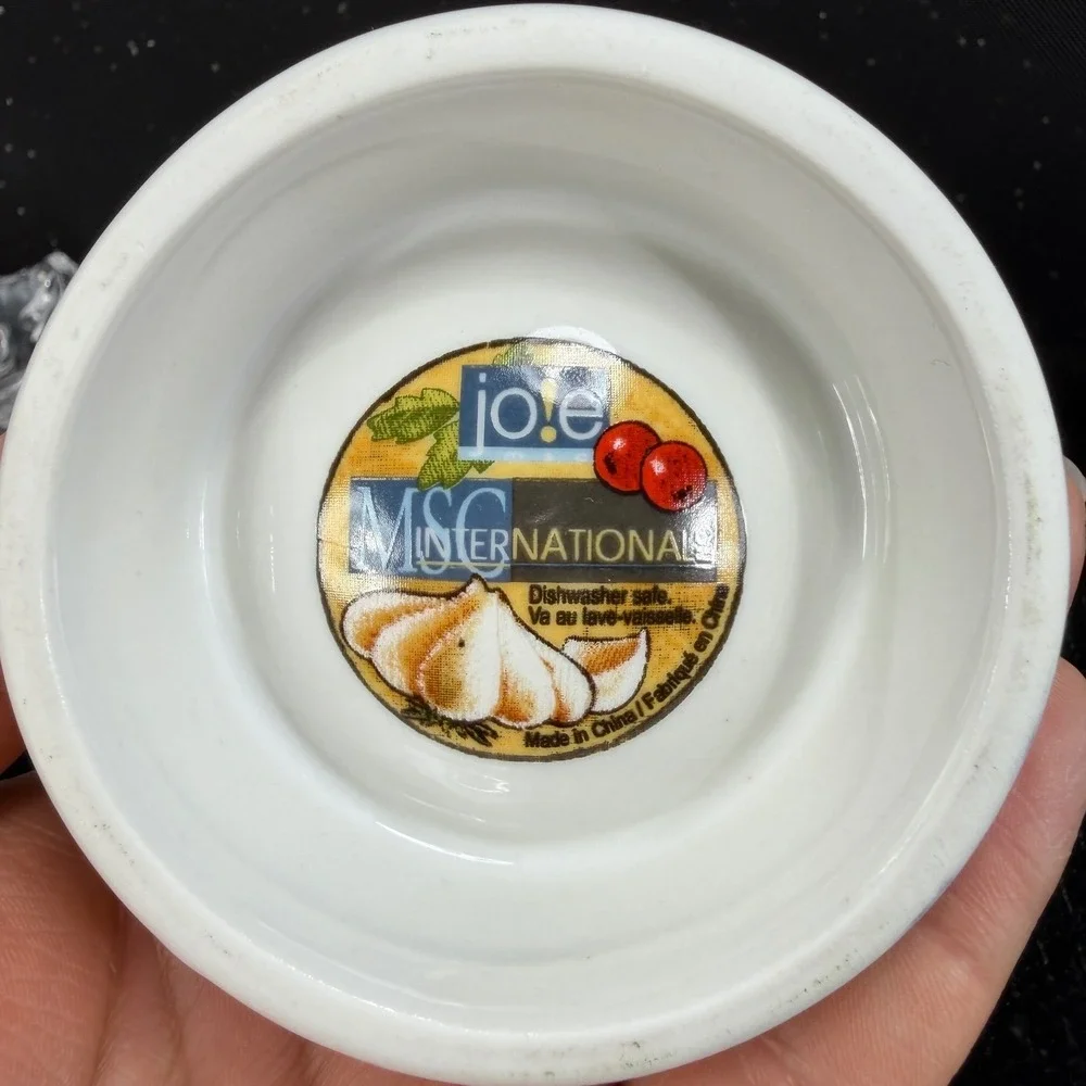 Joie MSC International Ceramic Mini Mortar and Pestle Set Epices Garlic Design